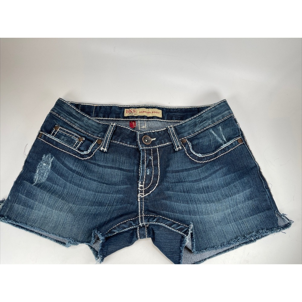 BKE Denim Shorts Women 28 Blue Sabrina Denim Cut-Offs Hot Pants 2 1/2" Inseam